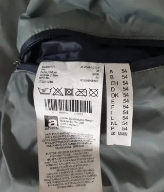 Chaqueta plumífero hombre talla L negra