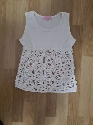 Top Escada Talla 10 color crema sin estrenar