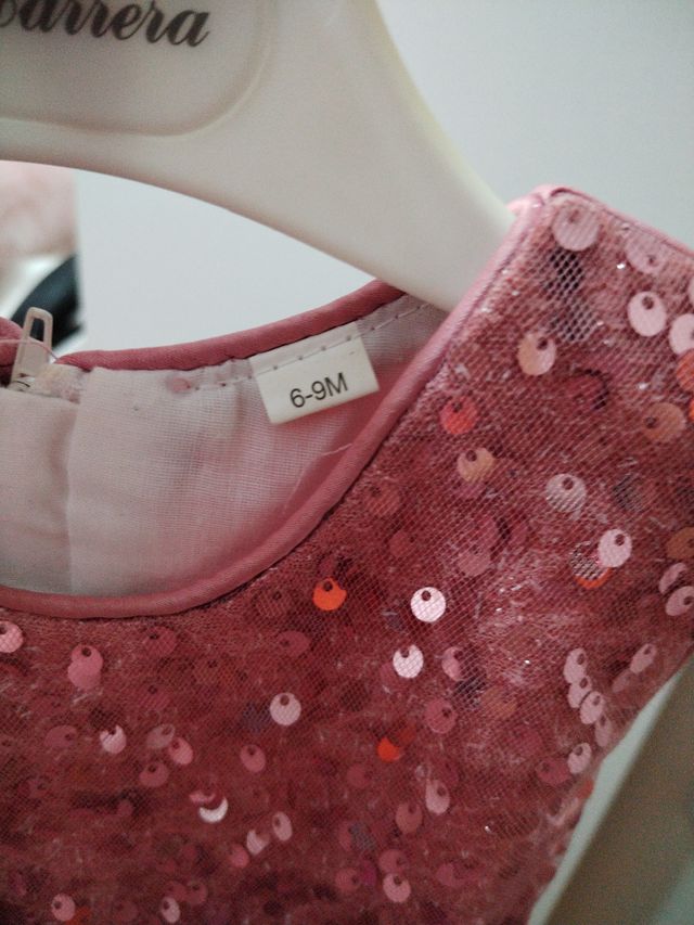 Vestido princesa lentejuelas y lazo