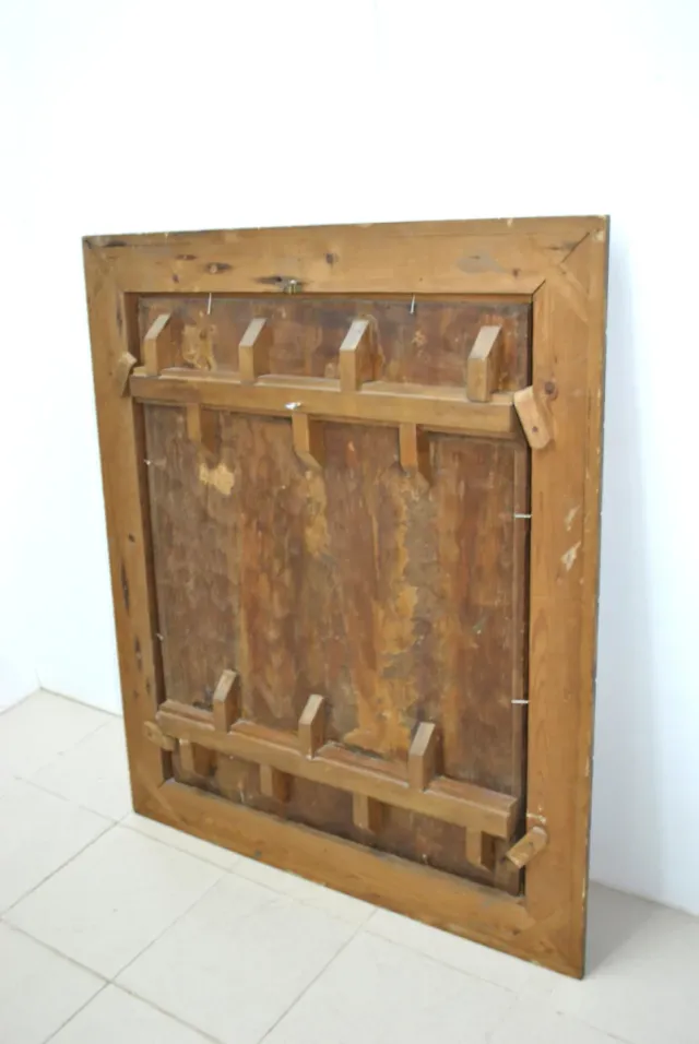 Antiguo cuadro Pentecostés óleo sobre tabla S.XVII