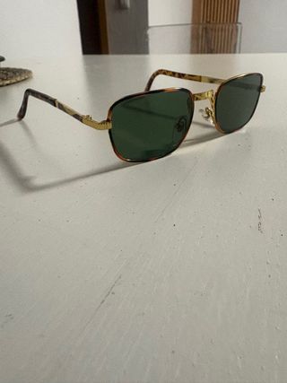 Gafas de sol vintage retro tortuga y oro unisex 