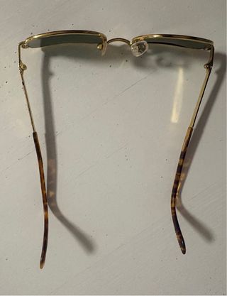 Gafas de sol vintage retro tortuga y oro unisex 