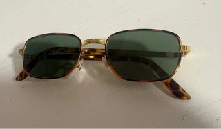 Gafas de sol vintage retro tortuga y oro unisex 