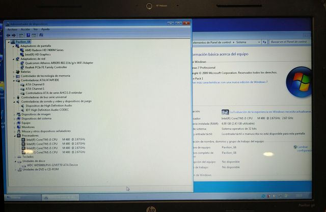 Computer portatile HP Pavilion G6 Windows XP + Windows 7 32