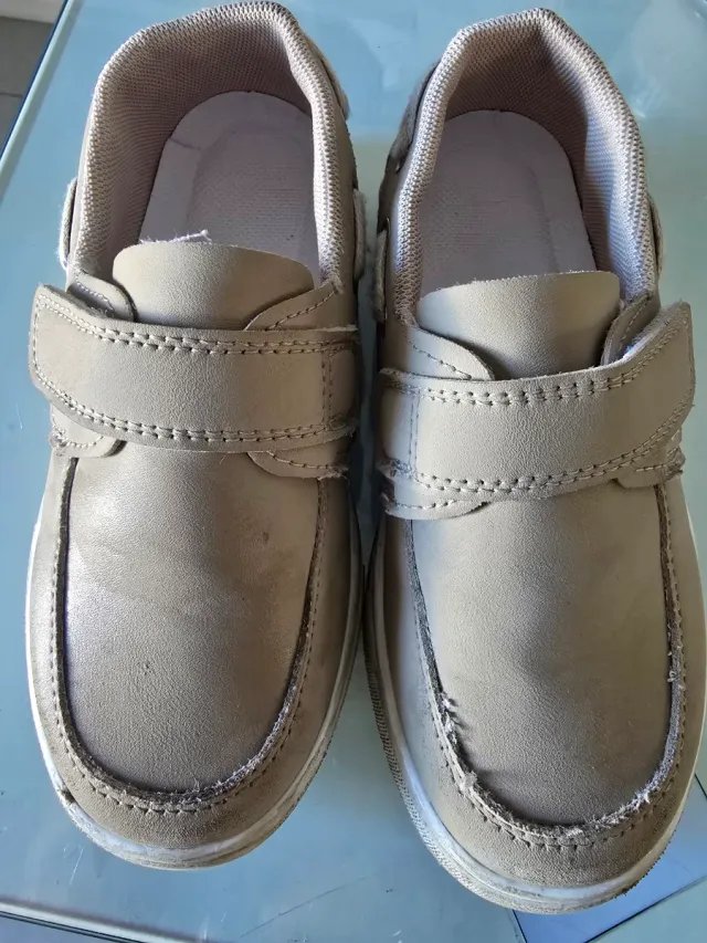 Zapatos niño vestir beige