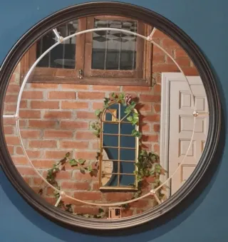 Espejo Redondo Vintage Años 70