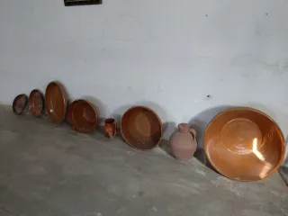 Cazuelas, cántaros y barreños de barro 20 x pieza