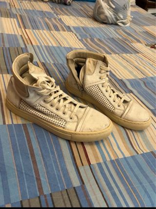 Scarpe alte bianche stile street