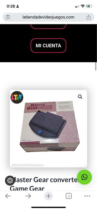 Master Gear Converter Sega Game Gear