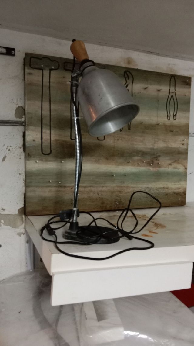 Lámpara Flexo Vintage Metal Madera