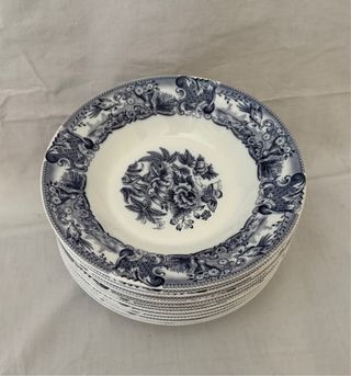 12 Platos hondos Arcopal Rivanel Azul