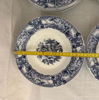 12 Platos hondos Arcopal Rivanel Azul