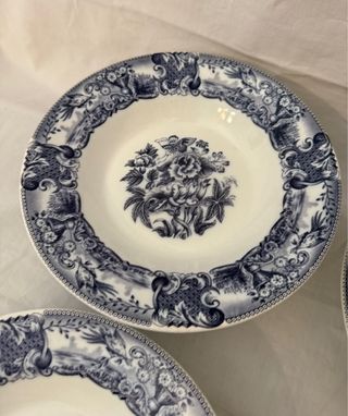 12 Platos hondos Arcopal Rivanel Azul