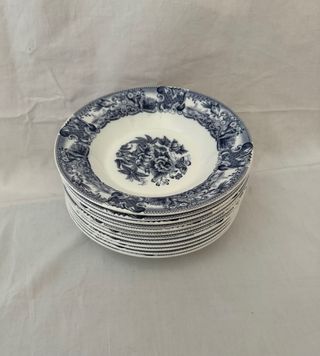 12 Platos hondos Arcopal Rivanel Azul