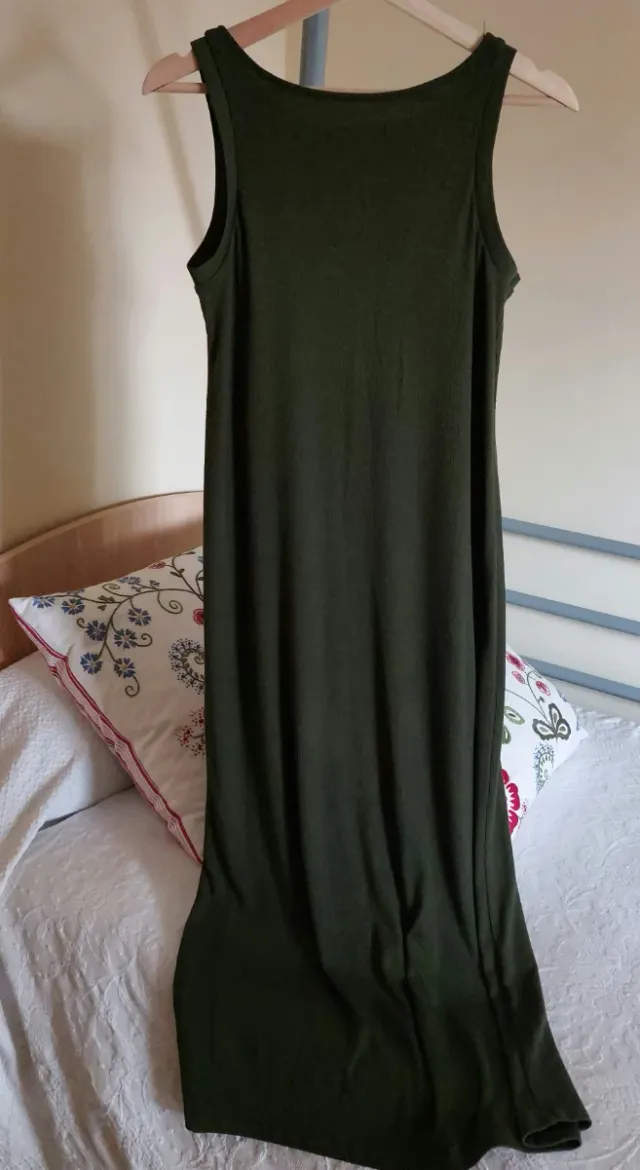Vestidos Stradivarius Talla M (Negro y Verde)