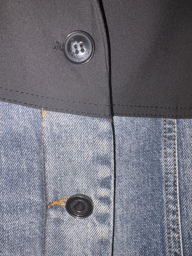 Blazer Desigual Preto e Azul Tamanho M