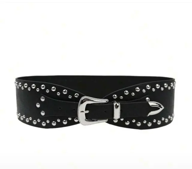 NUEVO Cinturón ancho tachuelas hebilla punk