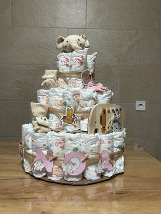 TARTA DE PAÑALES ( distintos tamaños )