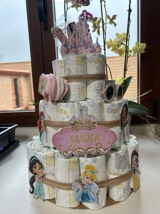 TARTA DE PAÑALES ( distintos tamaños )