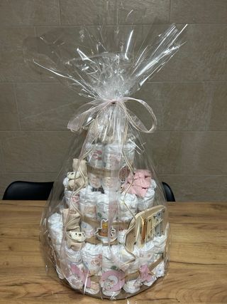 TARTA DE PAÑALES ( distintos tamaños )
