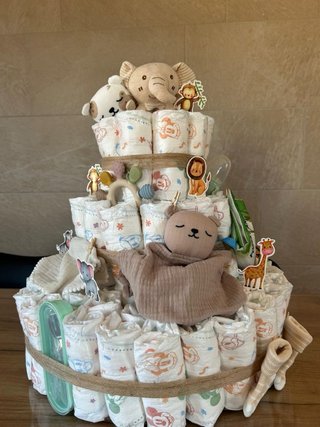 TARTA DE PAÑALES ( distintos tamaños )