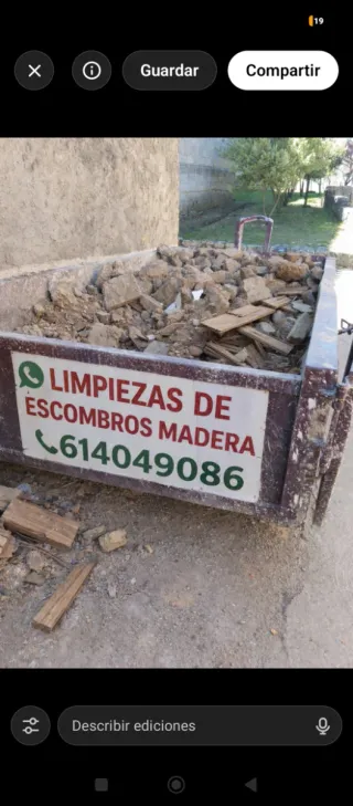 Escombros retirada