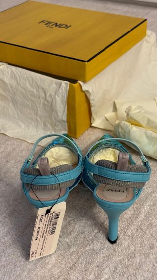 Zapatos Fendi Mujer Azul/Teal Lentejuelas