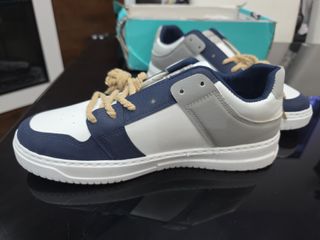 Zapatos de lona hombre azul y blanco