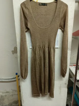 Abito Zara Lurex Dorato Taglia M