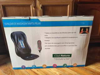 Respaldo Masaje Shiatsu Cuero Sintético Negro