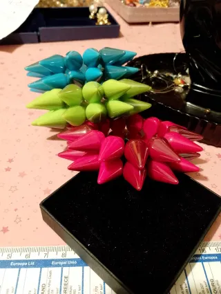 Bracciali Punk Rock Borchie Blu e Rosa