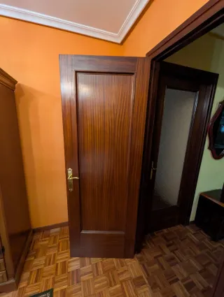 Puertas de madera oscura