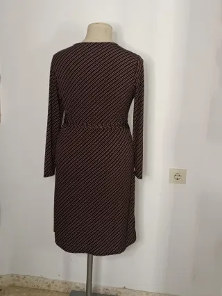 Vestido Mango envolvente rayas diagonales