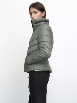 Chaqueta acolchada verde