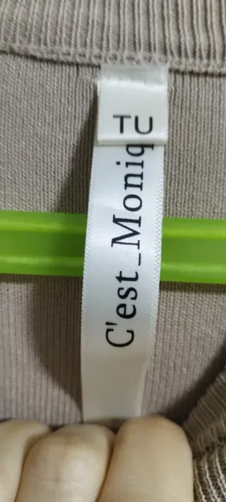 Jersey beige mangas de encaje talla única