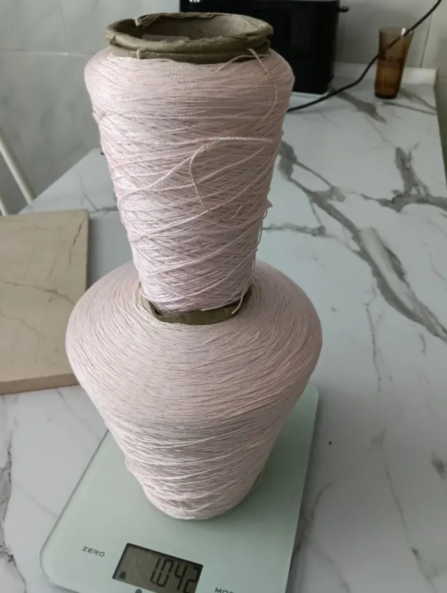 2 conos de perlé rosa