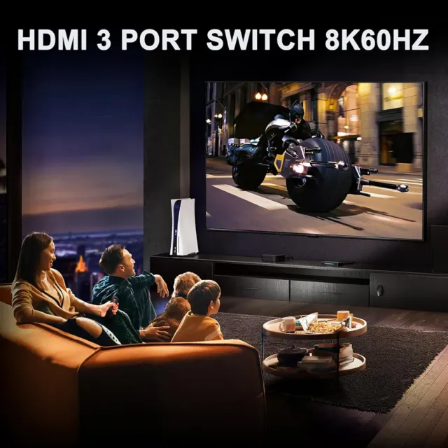 Switch HDMI 3 en 1 salidas 8K