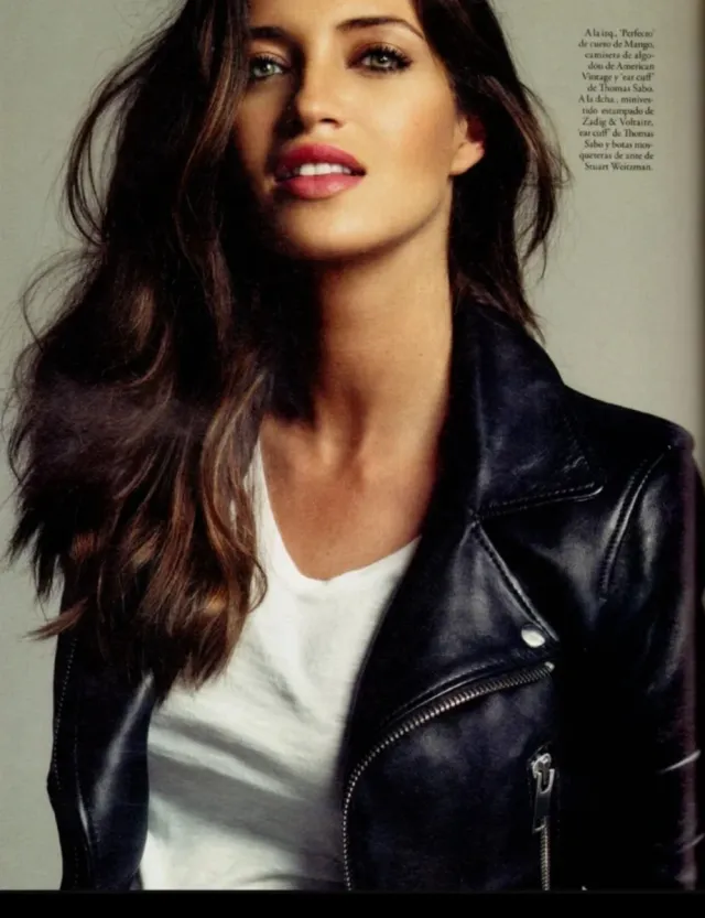 Chaqueta Biker Piel Mango Negra