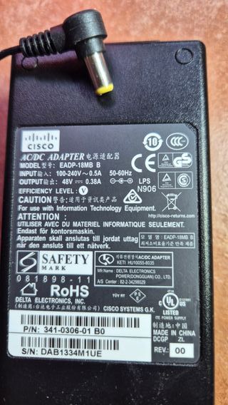 Alimentatore Cisco EADP-18MB 48V 0.38A Originale