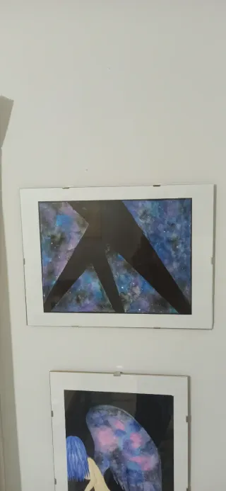 Dipinti ad acquerello dell'universo incorniciato