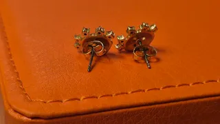 Pendientes Agatha chapados en oro.