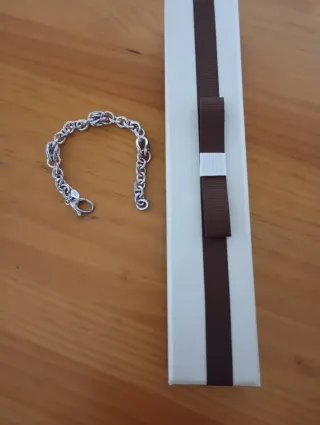 Pulsera de plata estilo eslabones