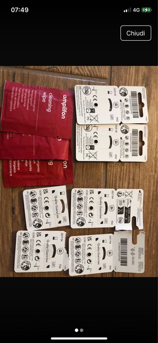 Pile Amplifon per apparecchi acustici