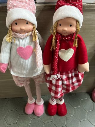 Set 2 Bambole Natale 100cm