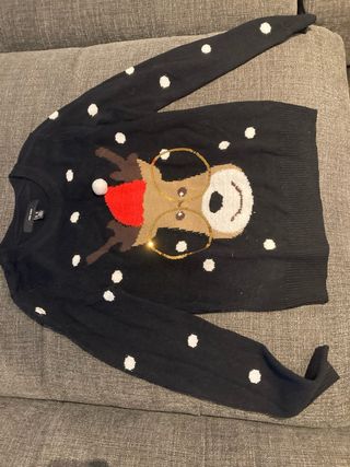 Jersey Navideño Reno con Lunares en volumen.