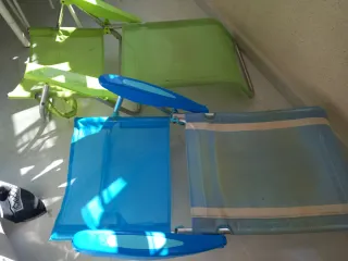 Sillas de Playa Plegables (Rojo y Verde)