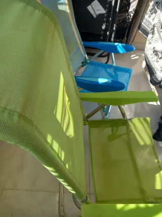 Sillas de Playa Plegables (Rojo y Verde)