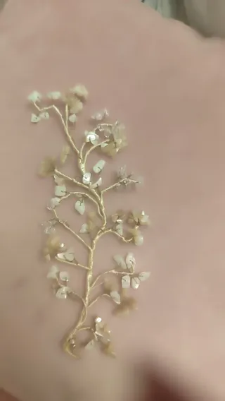 Tocado Novia Flores Perla y Cristal