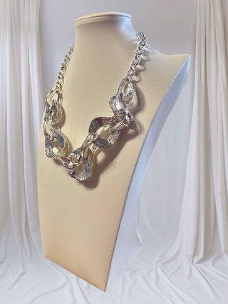 Collana donna argento maglia grossa