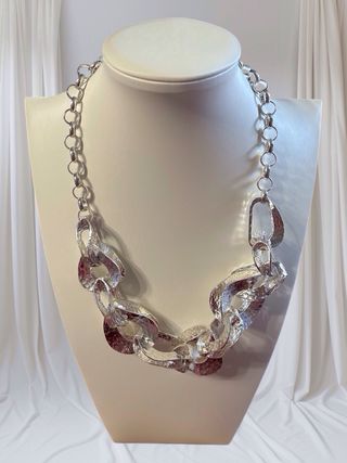 Collana donna argento maglia grossa